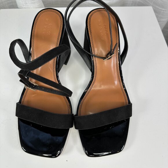 ASOS Design Faux Suede Wide Fit Hudson barely there Block Heel Sandals 8W - Picture 10 of 14